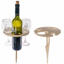 wooden wine glass rack snack holder