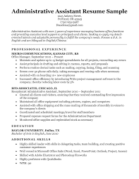 administrative assistant resume example