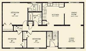 3 Bedroom 2 Bathroom House Floor Plans