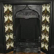 Walter Crane Design Swans Fireplace