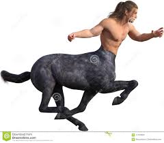 Centaur Half Man Horse Isolated Stock Image