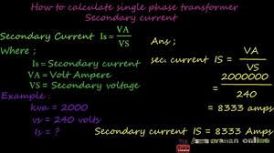How To Calculate Single Phase Transformers Primary And Secondary Full Load Current