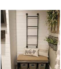 wall mounted blanket ladder industrial