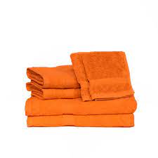 Buy orange bath towels at macys.com! Espalma Deluxe 6 Piece Orange Solid Cotton Bath Towel Set 843501 The Home Depot