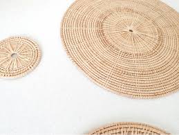 Set Of 5 Hand Woven Rattan Wall Decorations