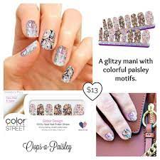 oops a paisley pered nails by tiffany