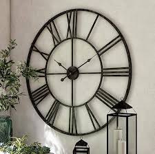 36 In Oversized Round Metal Wall Clock