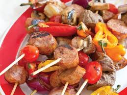 conecuh sausage and shrimp kabobs