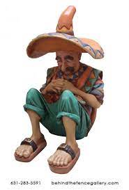 Sleeping Mexican Man Statue Sleeping