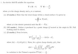 Solved 1 An Electric Field E Satisfies