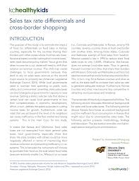 Sales Tax Rate Differentials And Cross Border Shopping