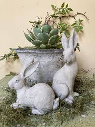 One Bunny Rabbit Hare Garden Statue