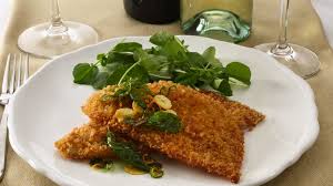 panko crusted petrale sole with basil