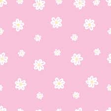 baby seamless pattern white flowers on