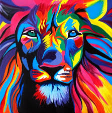 lion painting by thecolorterrace