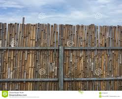 Bamboo Fence Design Building Lifestyle Stock Image Image