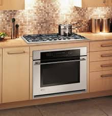 gas cooktop with wall oven under