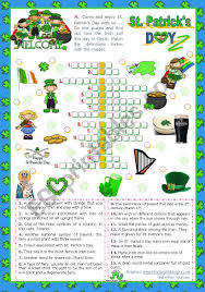Abcya's saint patrick's day crossword puzzle is a fun and interactive way for kids to test their knowledge of saint patrick's day vocabulary words and facts. St Patrick S Day Set 4 Crossword Puzzle Esl Worksheet By Mena22