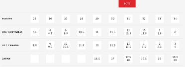 Fellowplanet Shoe Size Chart