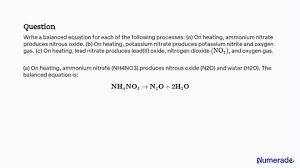 On Heating Ammonium Nitrate Produces