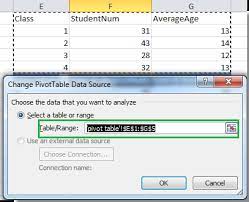 how to update pivot table range in excel