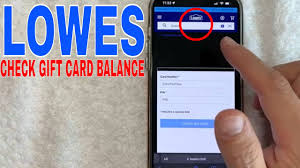 how to check lowes gift card balance