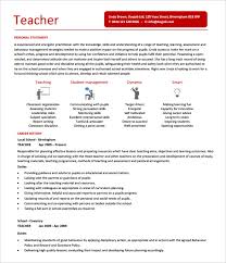 sample teacher resume format sample resume curriculum vitae Dayjob