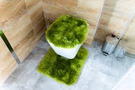Real Sheepskin Fur Toilet Set Seat