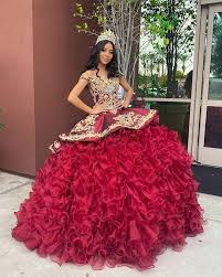 burgundy quinceanera dresses with gold