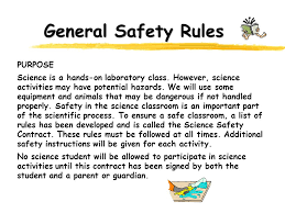Lab Safety General Safety Rules Purpose Science Is A Hands