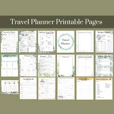 printable travel planner workbook the