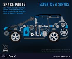spare parts car poster royalty free