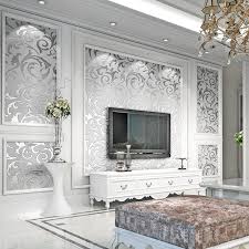 luxury damask gold silver wallpaper for