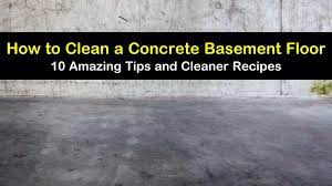 to clean a concrete bat floor