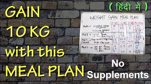 fast weight gain meal plan