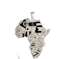 stainless steel african map charms