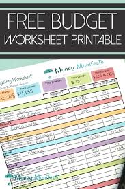 Free Budgeting Printable To Help You Learn To Budget Money Manifesto