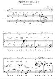 sheet of secret garden for piano solo