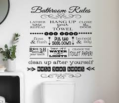 Bathroom Wall Decal Bathroom Rules