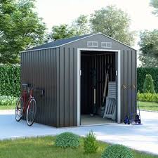 outdoor metal apex roof garden storage