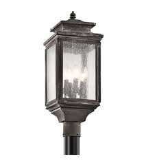 weathered zinc outdoor post lantern