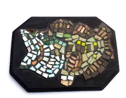 large mouth bass mosaic artwork glass