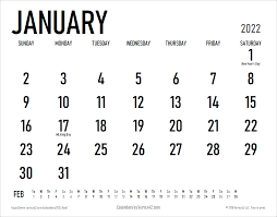 Su m tu w th f sa. 2022 Calendar Templates And Images