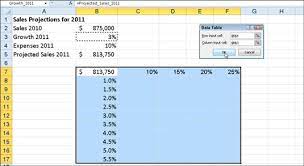 two variable data table in excel 2010