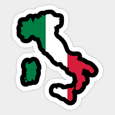 Flag map of italy with regions. Italian Flag Italy Map Italian Sticker Teepublic