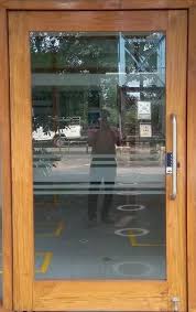 Entrance Wooden Glass Door For Office