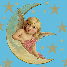 Cherub's new album 'year of the caprese' is now available.stream it on spotify: Angel Cherub On Crescent Moon Digital Art By Joy Mckenzie