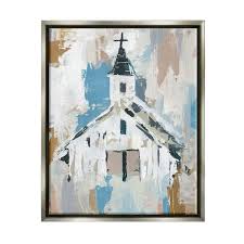 Country Church House Abstract Pattern