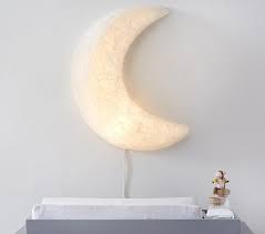 Paper Mache Lightup Moon Wall Decor