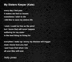 my sisters keeper kate poem